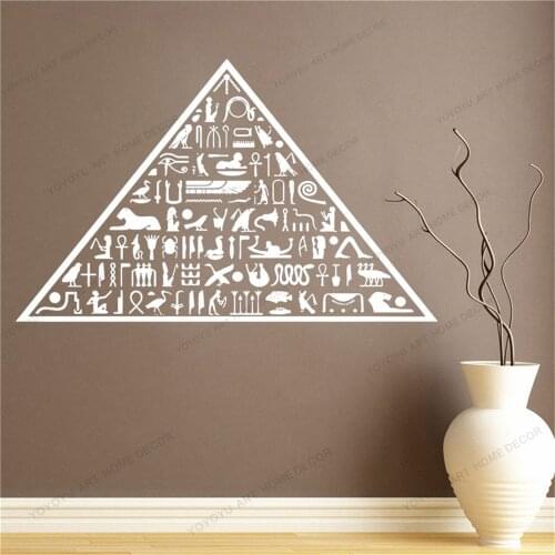 Egypt Egyptian Pyramid Hieroglyphs Mordern Home Wallpaper Ancient Vinyl Wall Decal Home Decor Art Mural Wall Stickers CX1025