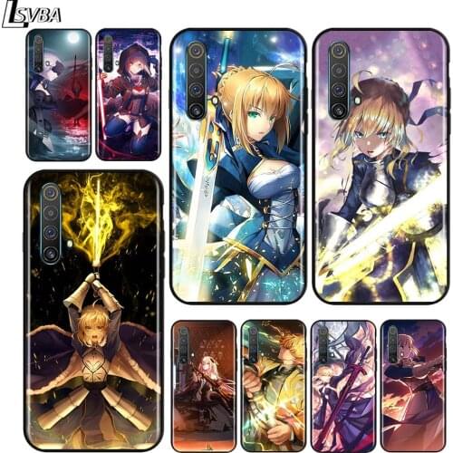 Fate saber for OPPO Realme V15 X5 X3 X50 X7 X2 C17 C11 C3 C2 7 7i 6 6S 6i 5 Narzo 20 Pro Black Phone Case