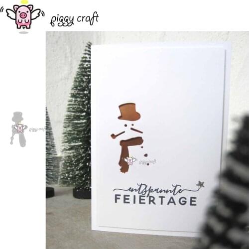 Piggy Craft metal cutting dies cut die mold 2019 Christmas snowman Scrapbook paper craft knife mould blade punch stencils dies