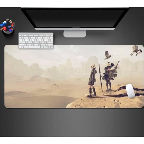 Cool Nier Game Mouse Pad Professional Gamer Computer XL Mousepad Wot Rubber Washable Big Desk Mat To Gamer Best Christmas Gift