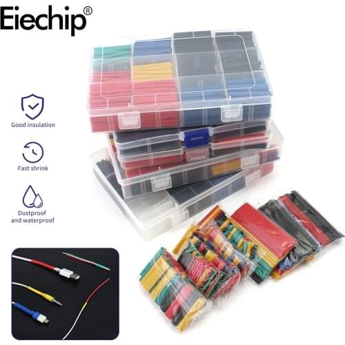 Heat Shrink Tube Thermoresistant tube Kit Polyolefin Insulation Sleeving Heat Shrink Tubing Wire cable Waterproof Shrink 2:1