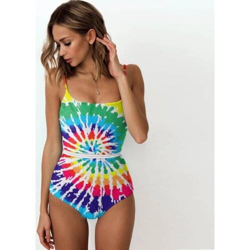 High Waisted Bathing Suit Women One Piece Swimming Suit for Women Bandage Red Swimsuit Plus Size Swimwear Womens Monokini 2021