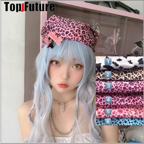 Leopard print retro Tuku square scarf hip hop zebra cow Hair band