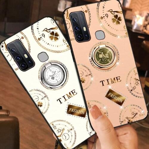 Clock Flower Magnetic Finger Protection Case For Vivo Z6 Y85 Z1 V9 Y81 Y93s Y83 X30 X27 X23 X21 S1 Pro Soft Silicone Back Cover
