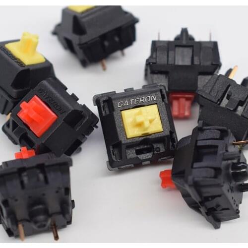 Gateron KS 3 Silent Yellow Switch Mute Red Axis for Mechanical Keyboard Linear 5 Pins Whole Black Housing 45g 50g for Customize
