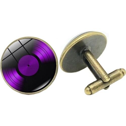 2020 Fashion Glamour DJ Disc Cufflinks Glass Cabochon Mens Cufflinks Mens Jewelry Gift Bracelet