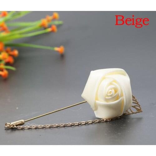 Men Women Rose Flower Leaf Fashion Brooch Pin Blazer Suit Lapel Wedding Party Boutonniere Charm Brooch Jewelry Clothes Accessory