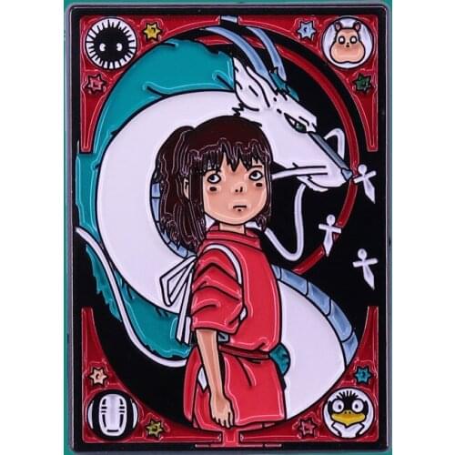 White Dragon Enamel Pins Brooch Collecting Animation Alloy Lapel Badges Men Women Fashion Jewelry Gifts Adorn Backpack Collar