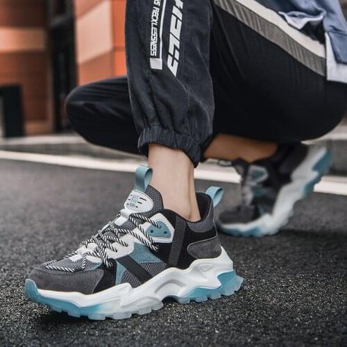 Mens High Top Fashion Leather Sneakers Trend Hot Sale Comfortable Male Casual Shoes Outdoor Non-Slip Breathable Running Shoes