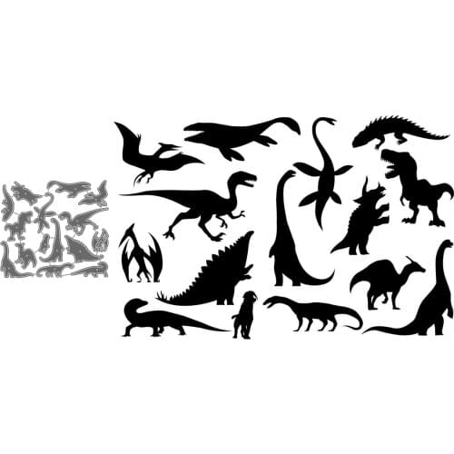 Dinosaur Silhouette Set Crafting Dies Emboss Stencil For Metal Cutting Dies Diy Die Scrapbooking Paper Cut Latest