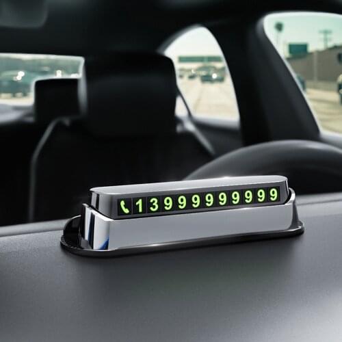 7 in 1 Function Car Temporary Parking Card Sticker Car Air Freshener Luminous Phone Number Card Plate Universal Car Accessories