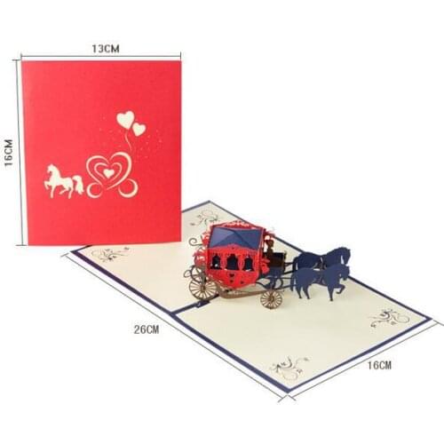 New Arrive 3D greeting cards soulmate postcards Gift Greeting 3D Blessing Cards invitation card wedding card