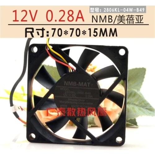 New original NMB 7015 12V 0.28A 2806KL-04W-B49 projector cooling fan 7cm