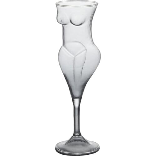 Bar Sexy Cocktail Champagne Whiskey Beer Glass Cup Wine Bottle Novelty Nude Shaped Handmade Bar Goblet Stemware Personalized