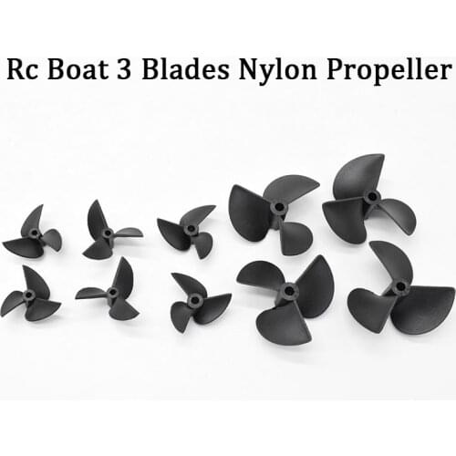 Rc Boat Propeller Positive & Reverse 3 blades Nylon Propeller DIY Model Boat 3 Blade Paddles For 3mm/4mm/4.8mm Rc Boat Shaft