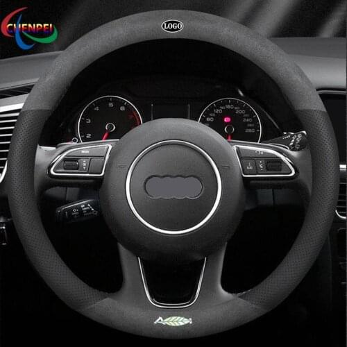 Anti-Slip Suede Car Steering Wheel Cover For Audi A1 A3 A4 A5 A6 A7 A8 Q2 Q3 Q5 Q7 Q8 R8 S4 S3 S5 S6 S8 Car Interior Accessories