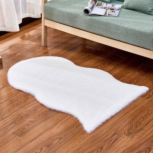 Fluffy Carpet Solid Irregular Living Room Bedroom Coffee Table Sofa Decoration Non-slip Washable Indoor Soft Shaggy Quality Mats