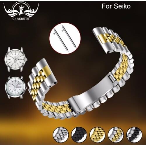 Stainless Steel Watchband Metal for Seiko 18mm 20mm 22mm Silver generalStainless Steel Watches Bands Straps Bracelet Wristwatch