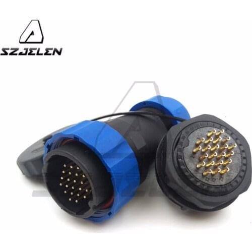 SD28TP-ZM , 22pin waterproof connectors , Industrial power connector 22pin Plug and socket IP67