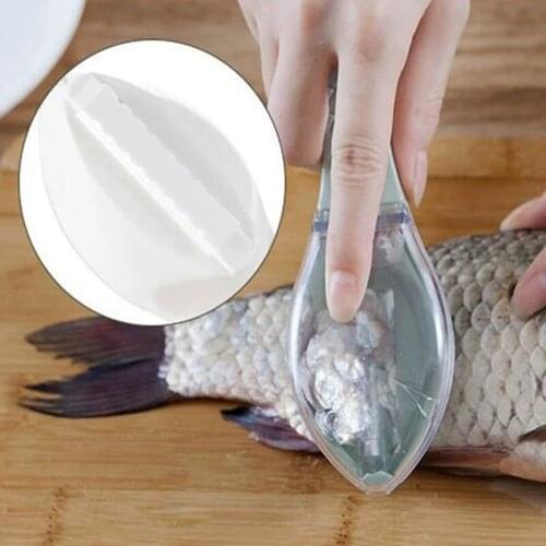 Fish Skin Brush Fast Remove Fish Scale Scraper Planer Tool Fish Scaler Fishing Knife Cleaning Tools Kitchen Cooking Accessorie