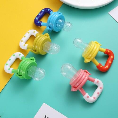 5pcs Fruit pacifier Baby Eat Vegetable Food Fruit Silicone Bite Bag Safe Kids Feeding Training Pacifier Food Feeder soother