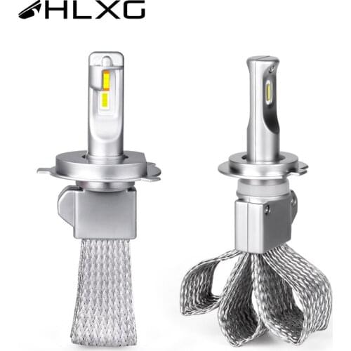 HLXG super LED H4 copper fanless Car Lights CSP Auto 12V HB4 9005 H11 H8 9006 H1 HB3 led Bulb 6000K Lamps H7 LED Car Headlight