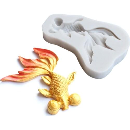 Goldfish Silicone Mold Fondant Cake Decorating Tool, Sugarcraft, Clay Resin Candle Soap Crafts