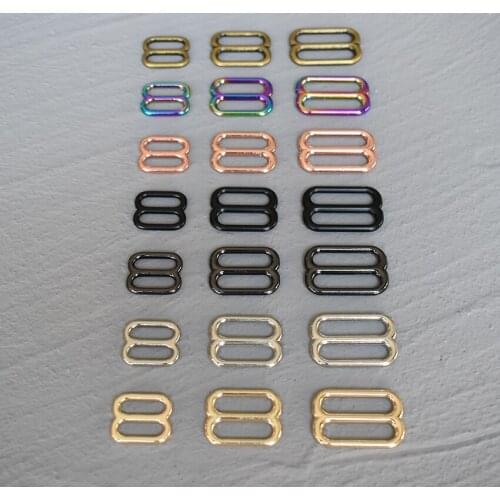 1 Pcs 15/20/25mm Metal Adjust Buckle Tri Glide Slide Buckle Middle Center Bar Adjuster for Leather Craft Bag Strap Webbing