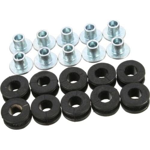 10PCS Motorcycle Fairings Set Rubber Grommets Pressure Relief Cushion Kits