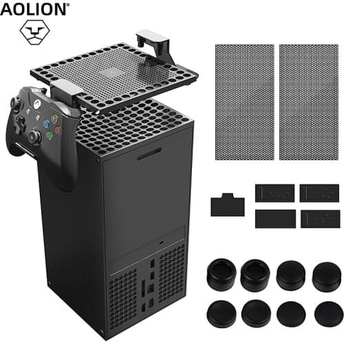 18PCS Host Dust Cover Sets Multi-Function Heat Dissipation Dustproof Net Earphone Handle Rack For Xbox Series X Game Accessories