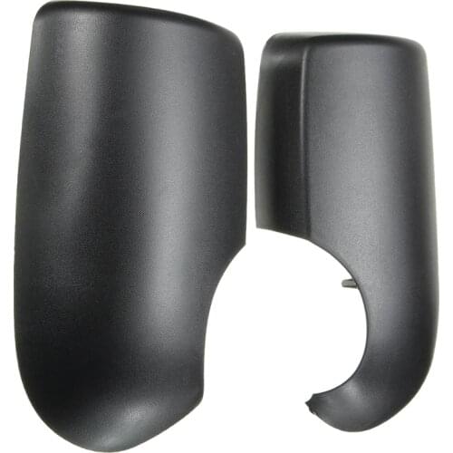 2Pcs ABS Black Door Wing MIRROR COVERS Near Passenger L+R for FORD TRANSIT MK6 MK7 2000-2014