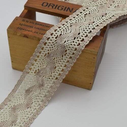 20Yard High quality Polyester Lace COTTON CLUNY Mixed color LACE TRIM - LOVELY DESIGN~NATURAL wholesale