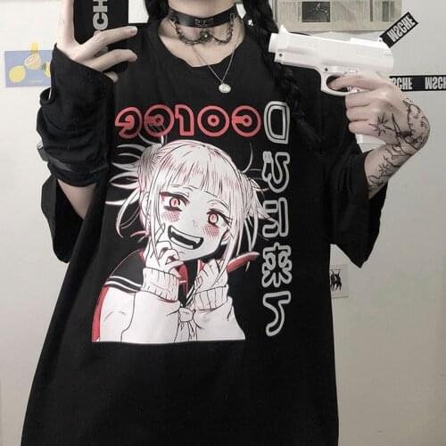 2021 Womens Harajuku Style Fashion T Shirts Y2K e Girl Summer Tops Gothic Punk Clothes Kawaii Korean Street Wear Graphic Tee