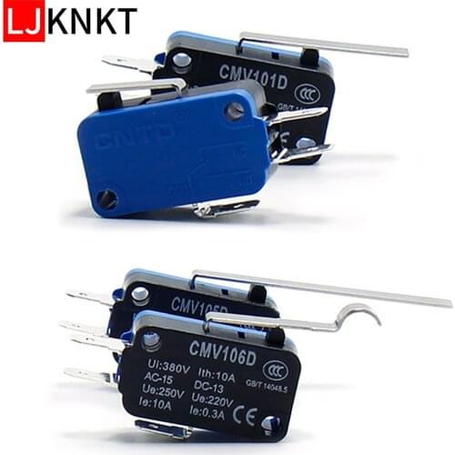 5pcs Micro Limit Switch Momentary Push Button Long Handle Lever Arm waterproof 10A 250V