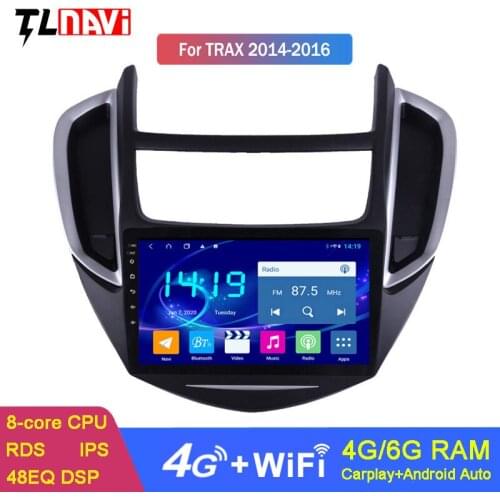 6G+128G 4G Lte Android 10 Car Multimedia Navigation GPS DVD Player For Chevrolet Trax Tracker 2014-2018 IPS Screen
