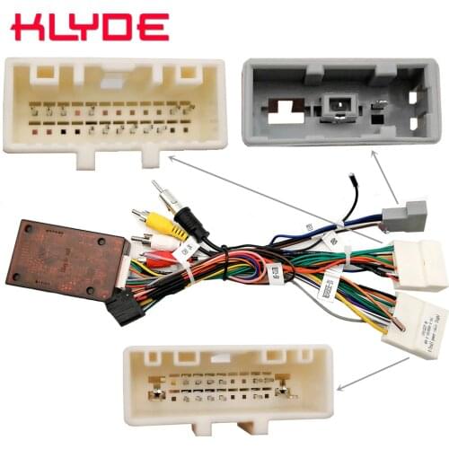 KLYDE Car Stereo Radio Wire Power Harness Adapter with Canbus Decoder for Nissan Qashqai X-Trail Car with 360 Camera or Bose