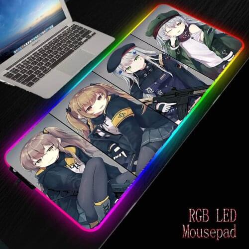 MRGBEST Extra Large Mouse Pad Big Computer Gaming Girls Frontline Anti-slip Natural Rubber with Locking Edge Mat