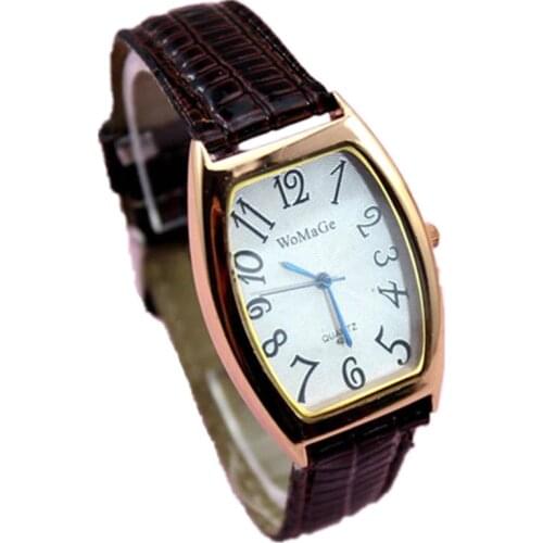 New arrival fashion Watch womage brand rectangle head 10 color pu leather band quartz lady dress watch women casual wristwatches