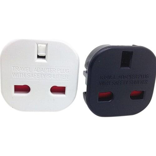 Black/ White Travel UK to EU Euro Plug AC Power Charger Adapter Converter Socket Black Power Plug Adaptor Connector