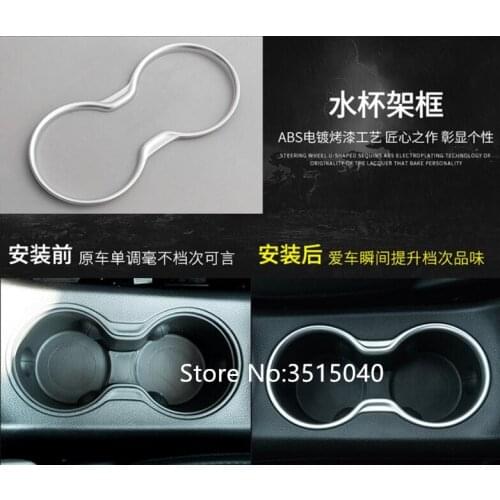 For Jeep Compass 2017 1 PC Silver Brand New ABS Chrome Car Water Cup Frame Cover Trim Moldings Car Styling Auto Accessories