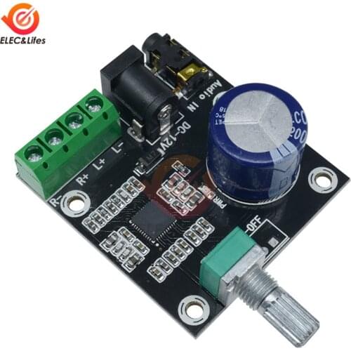 Dual Channel 12V XH-M120 PAM8610 2X15W Digital Audio Amplifier Board DC 7.5V-15V Super Slim Class D Power Audio Amplifier Module