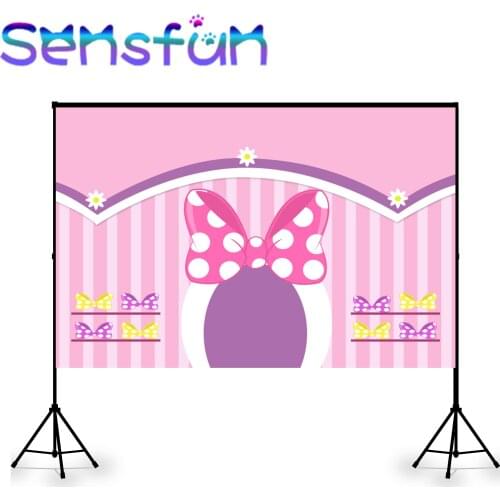 Girls 1st Birthday Backdrop Pink Bow Shop Photo Background Kids Birthday Party Decor Little Miss Onederful Birthday Banner