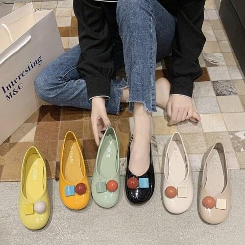 Candy Color 2021 Spring Korean Version Versatile Shallow Mouth Flat Fairy Ladle Shoes with Soft Soles Shoes Woman