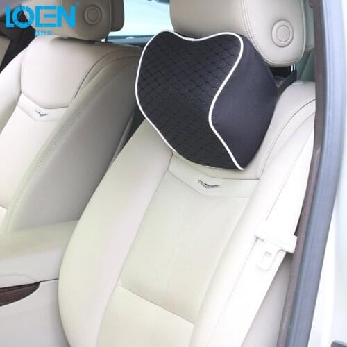 LOEN car pillow Neck supports Rest Headrest 1PC Memory Foam&Small holes breathable fabrics New type 3D Massage suport cushion