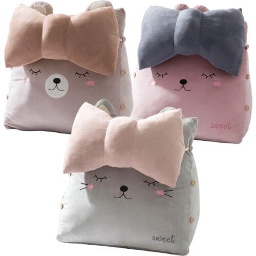 Soft Lumbar Cushion Animal Fruit Reading Backrest Removable and Washable Waist Support Pillow for Bed Office Chair