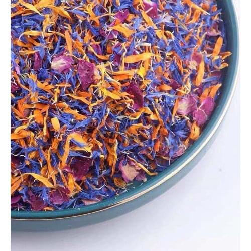 Natural Dried Rose Centaurea Myosotis Flower Mixes For DIY Soap Making Bath Salts Baking Nail Candle