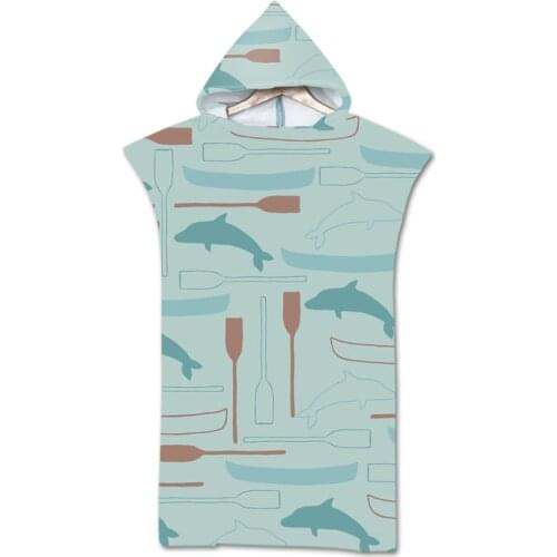 New Dolphin rabbit Towel Adult Microfiber Dressing Robe Hooded Bath Towel Swimming Surfing Beachwear