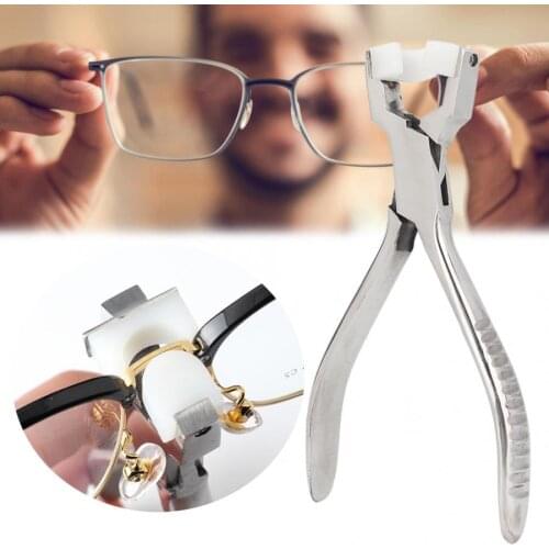 Optical Eyeglasses Frame Adjusting Pliers Nylon Flat Jaw Nylon End Eye Glasses Frame Repair Tool Kit for Adjusting Glass Frame