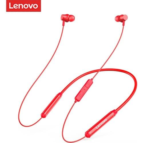 Original Lenovo QE07 Bluetooth5.0 Wireless Headset Waterproof Sport Earbud with Noise Cancelling Mic Magnetic Neckband Earphones