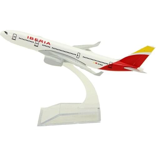 16CM 1:400 Scale Airplanes Airbus A330 Spain Iberia Airlines Aircraft Model Plane Alloy Diecast Kids Gift Collectible Decoration